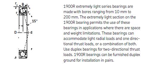 MRC1902-R角接觸球軸承圖紙